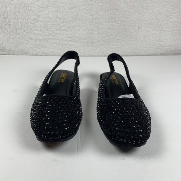 Kenneth Cole Reaction Esme Women's Slingback Flats Size 7.5 M Black NIB S0244‎ - Picture 2 of 11